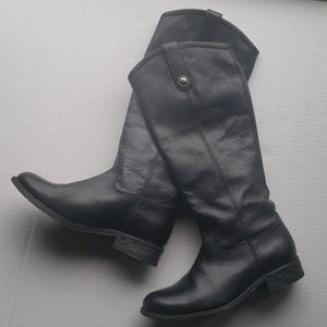 Frye Melissa leather black boots